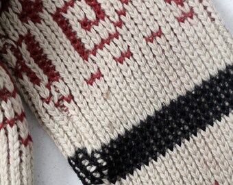 1970s Pendleton Zip up Sweater, Vintage Cowichan Style Knit Jacket