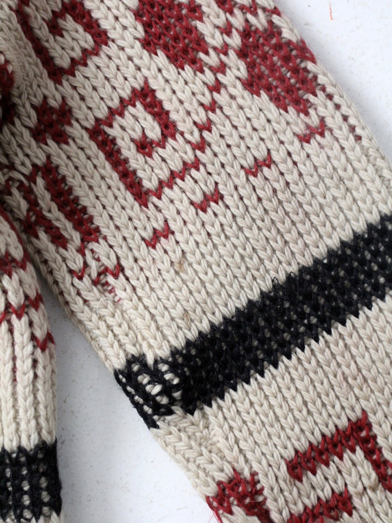 1970s Pendleton Zip up Sweater, Vintage Cowichan Style Knit Jacket