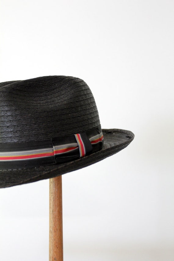 vintage fedora Dorfman Pacific woven straw hat