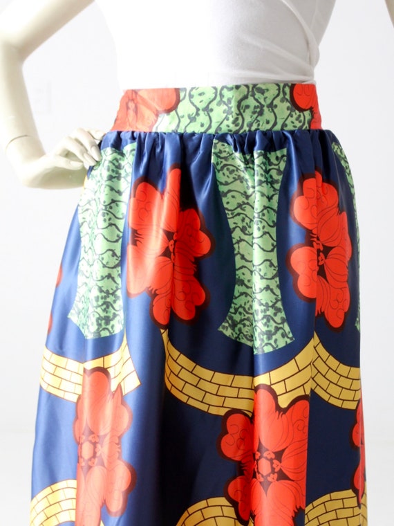 vintage 70s floral maxi skirt - image 3