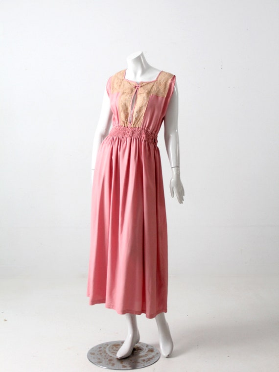 vintage 70s pink dress - image 1