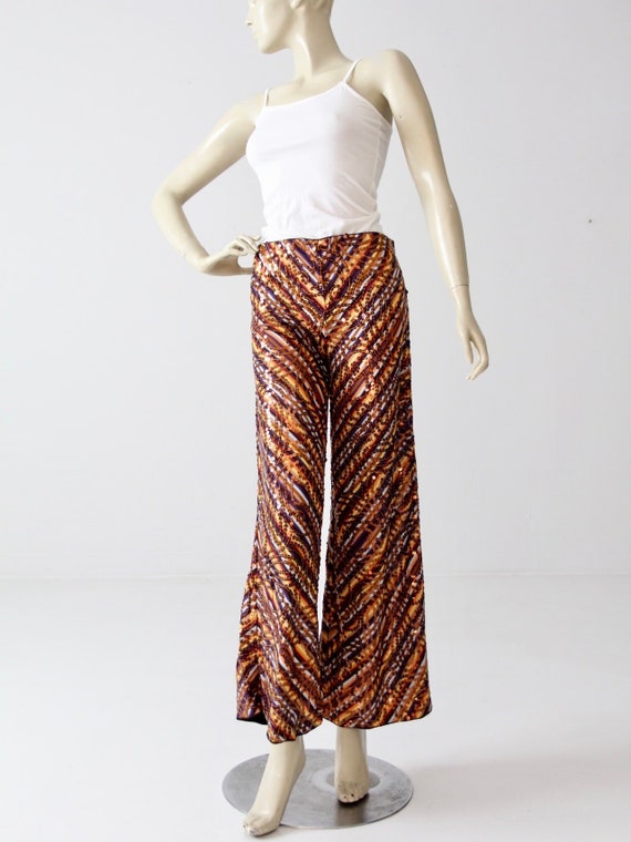 vintage Missoni pants, knit sequin wide leg pant - Gem