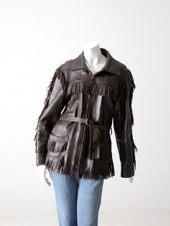 vintage 60s leather jacket by W.B Place & Co - image 1