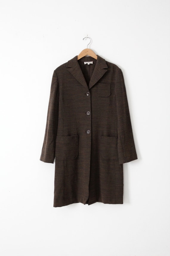 Vintage 90s Parallel Wool Coat - Etsy