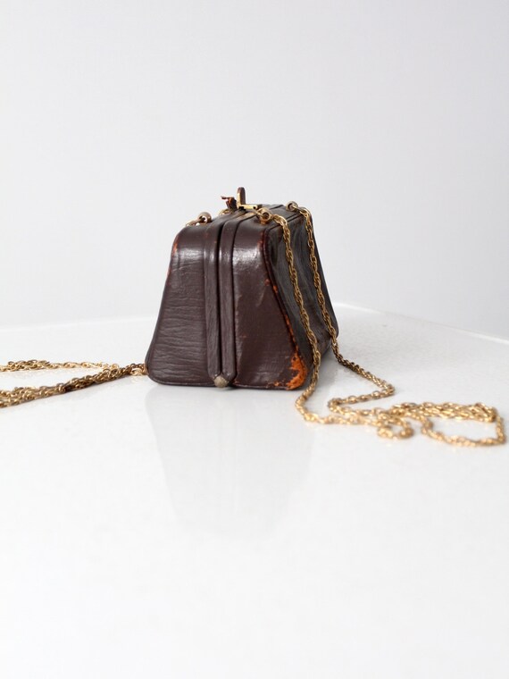 1960s leather crossbody bag, vintage Koret purse - image 4