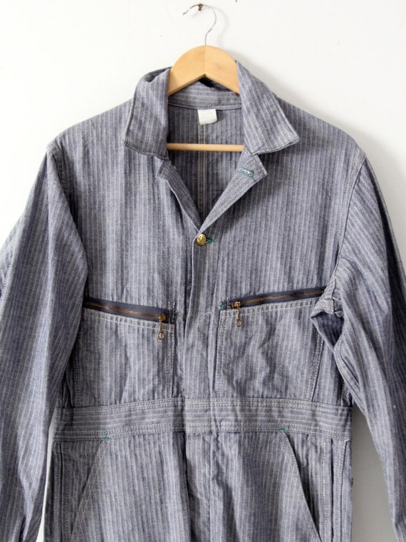 vintage Key coveralls, 1960s denim jumpsuit - image 4