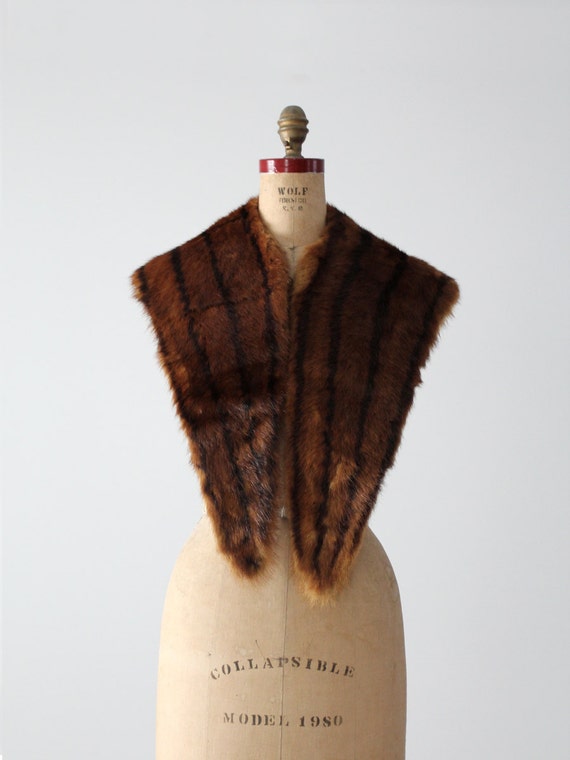 1950s Mink Stole Vintage Fur Shawl Gem