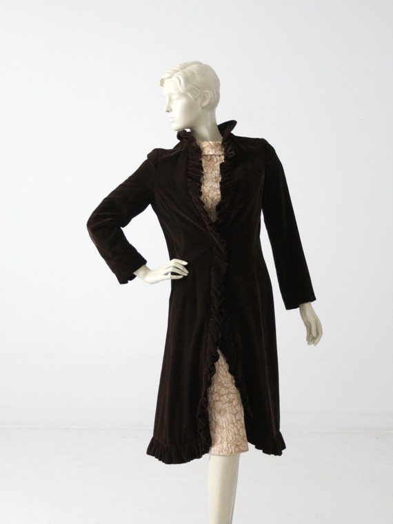 1950s velvet opera coat by Miss Bergdorf