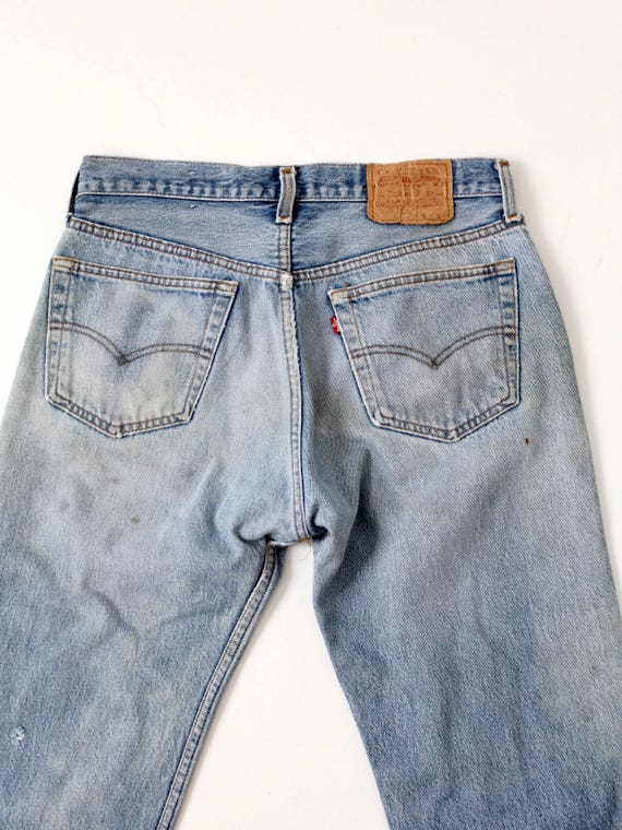 vintage Levi's 501 jeans, distressed jeans, slit … - image 7