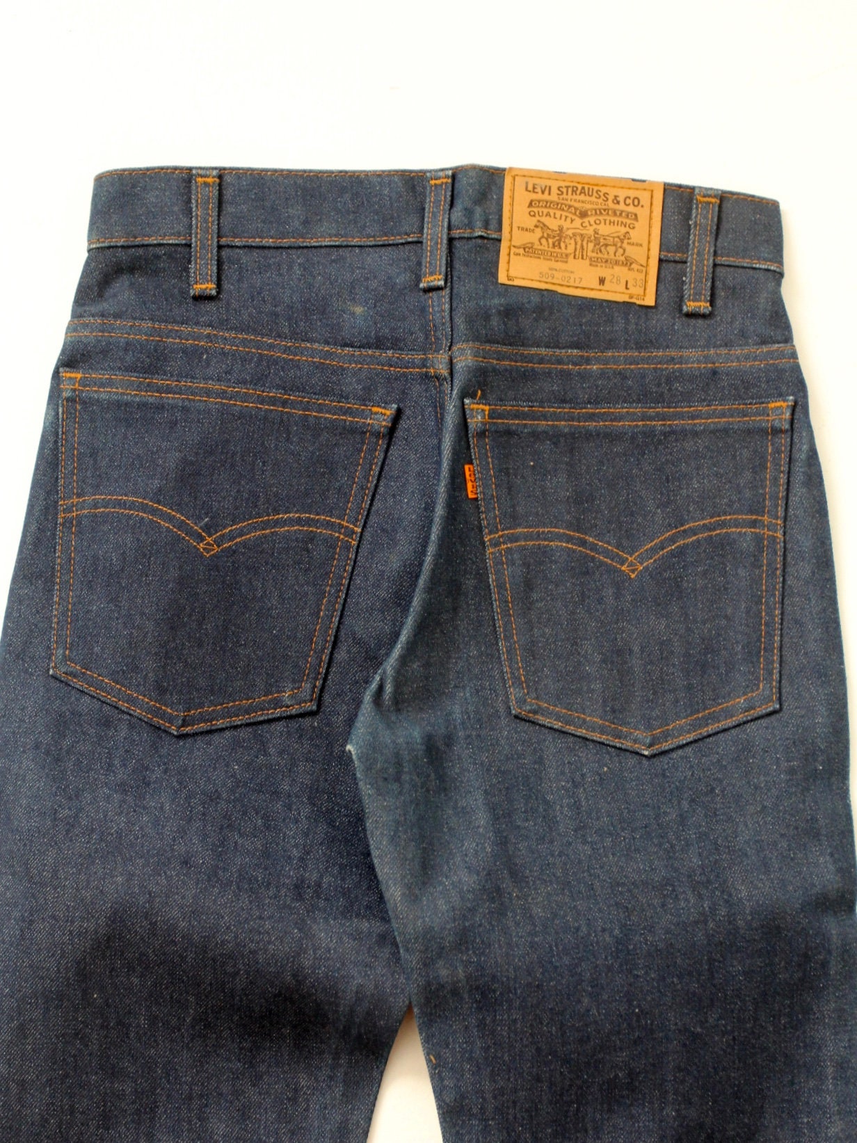 Vintage 70s Levis Jeans, Orange Tab Dark Wash Denim Jeans, 28 X 33 - Etsy