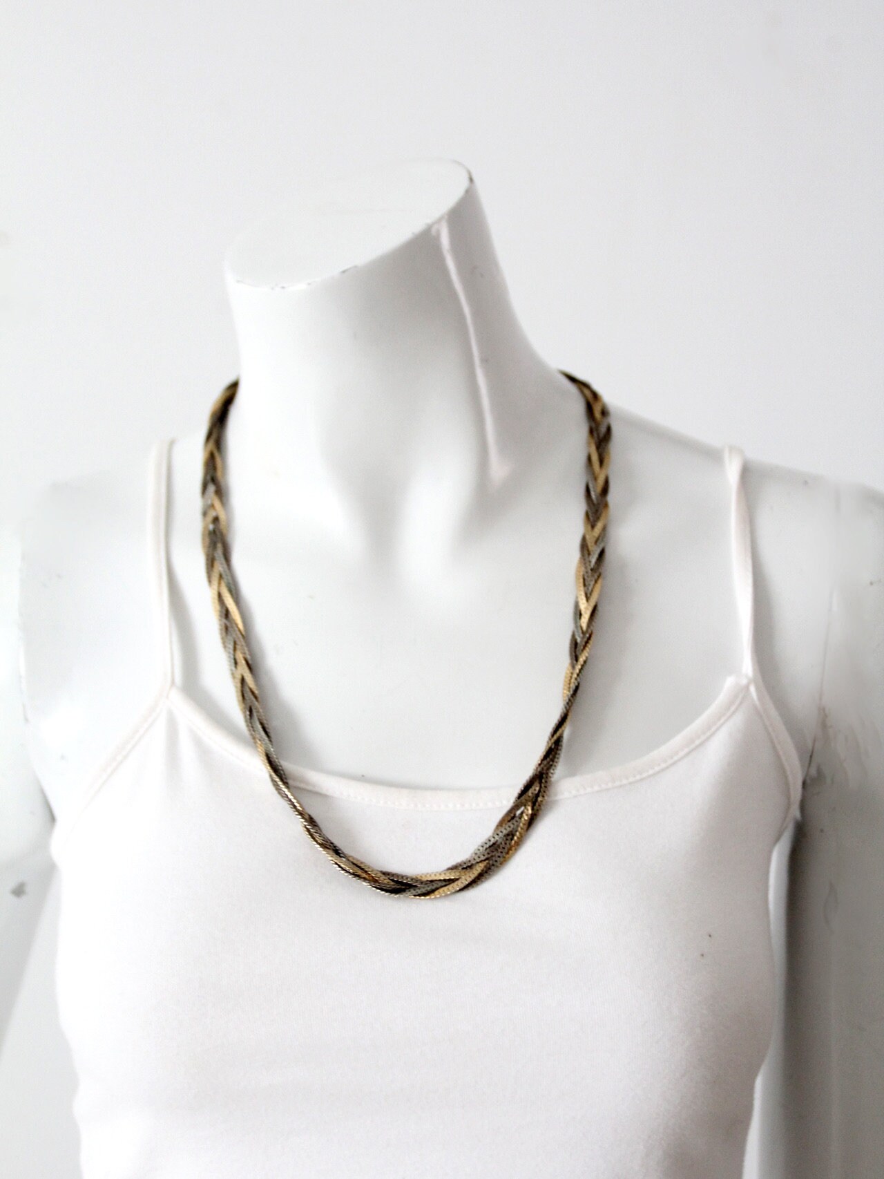Vintage Braided Chain Necklace - Etsy