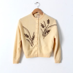 vintage 1950s beaded cardigan sweater