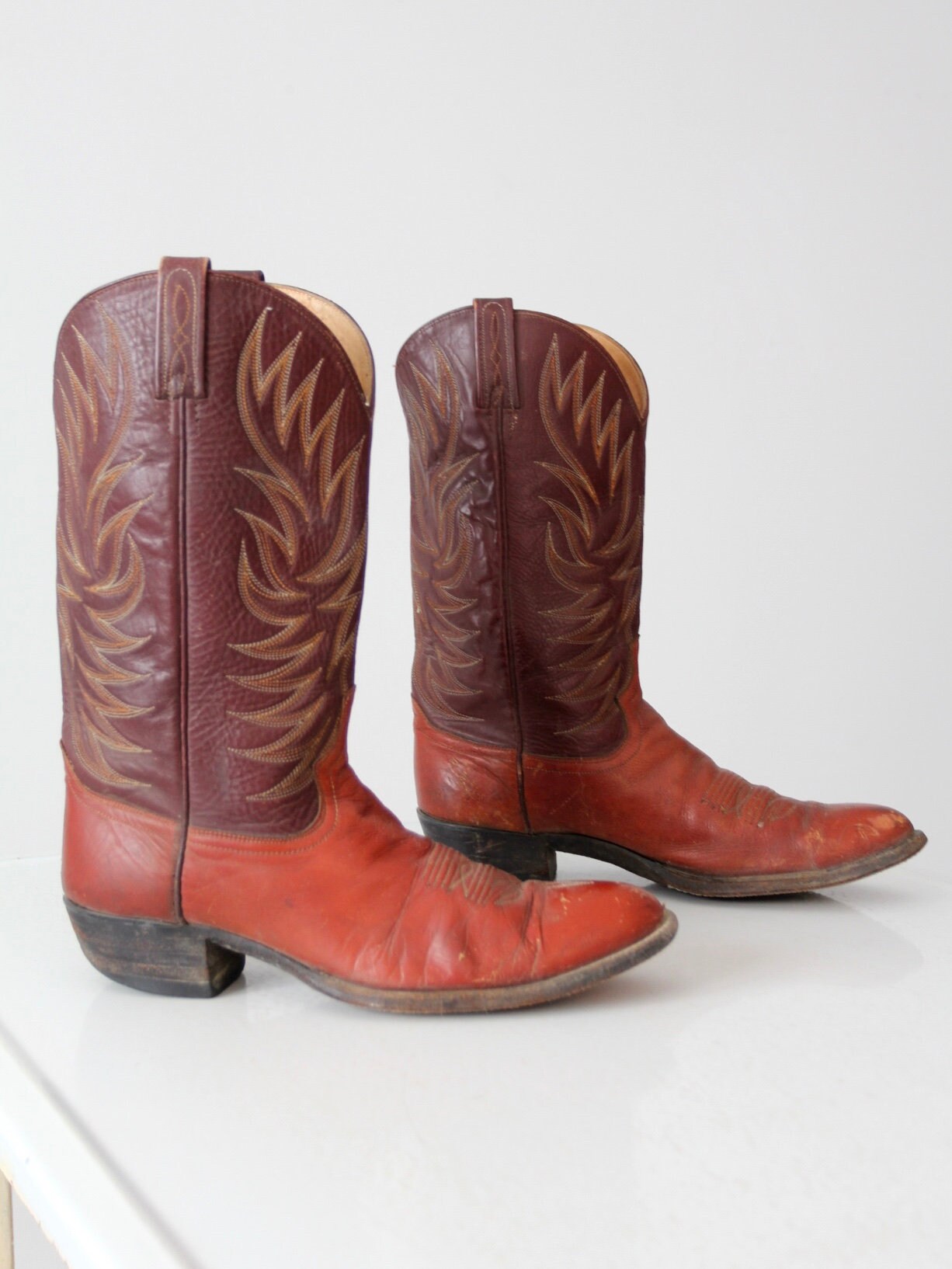 maat 10.5 D heren western laarzen Schoenen Herenschoenen Laarzen Cowboy & Westernlaarzen vintage Dan Post cowboylaarzen 