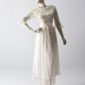 Victorian White Lace Dress Xs Antique Dress - Etsy