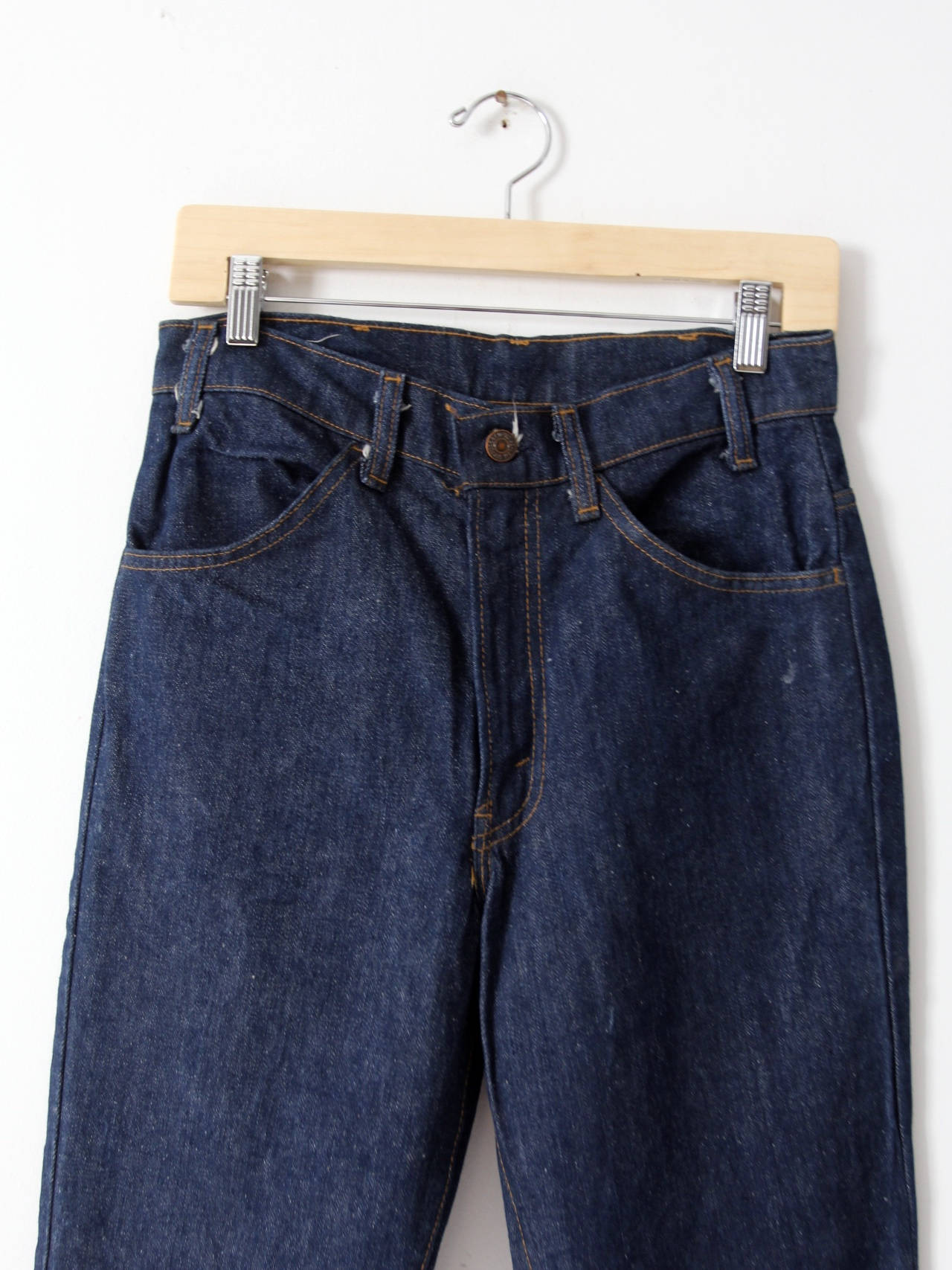 Buy 1970s Levis Crop Jeans, Vintage 646 Dark Wash High Waist Jeans