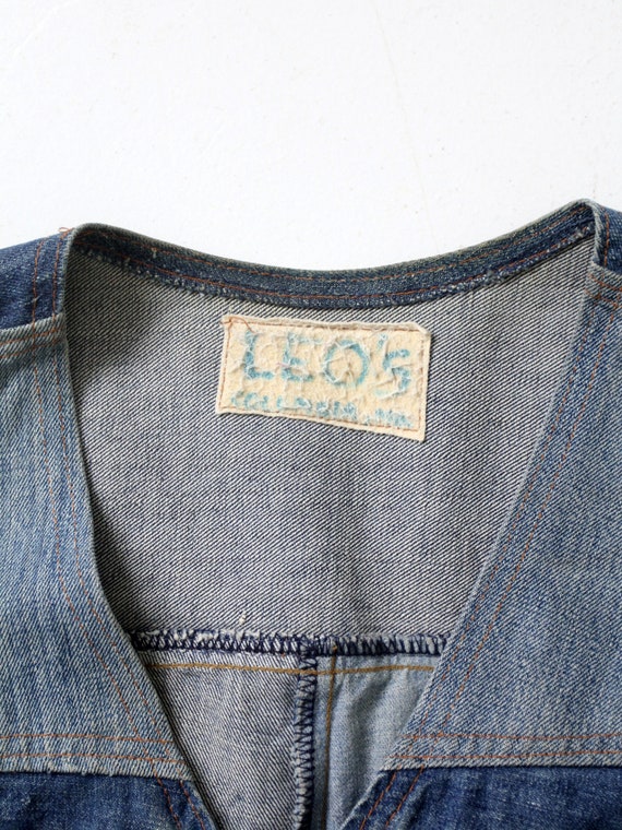 vintage custom denim vest - image 5