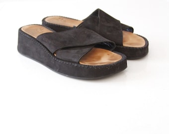 vintage 90s Espace black sandals