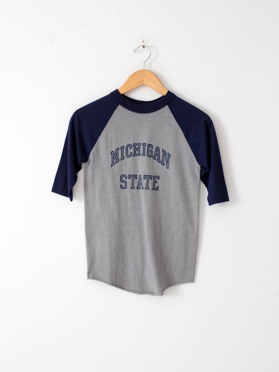 vintage Michigan State t-shirt, 1980s school ragla