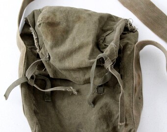 Vintage Army Bag, Small Canvas Military Shoulder Bag - Etsy