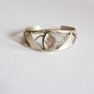 vintage Mexican abalone shell cuff bracelet