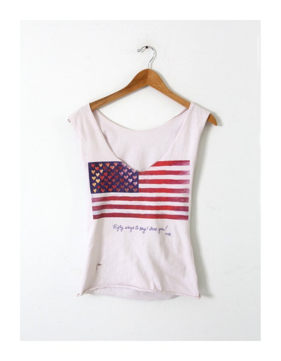 vintage flag tank top - Gem