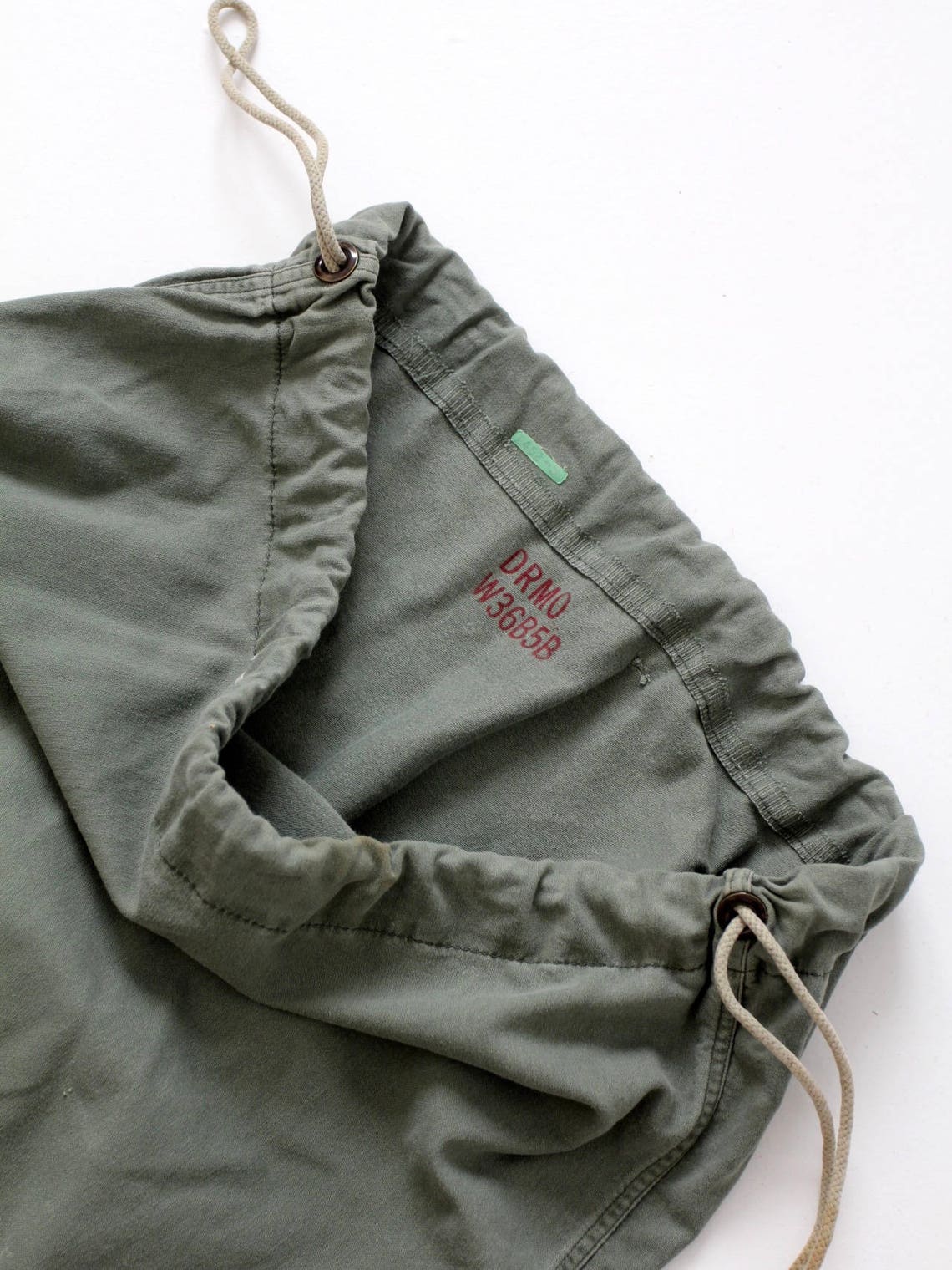 Vintage US Army Drawstring Bag, Olive Green Canvas Laundry Bag - Etsy