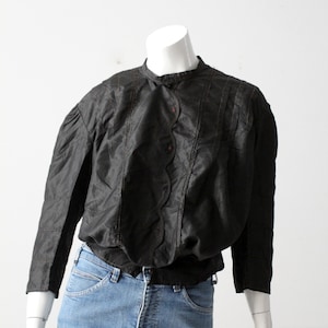 antique Victorian black silk blouse