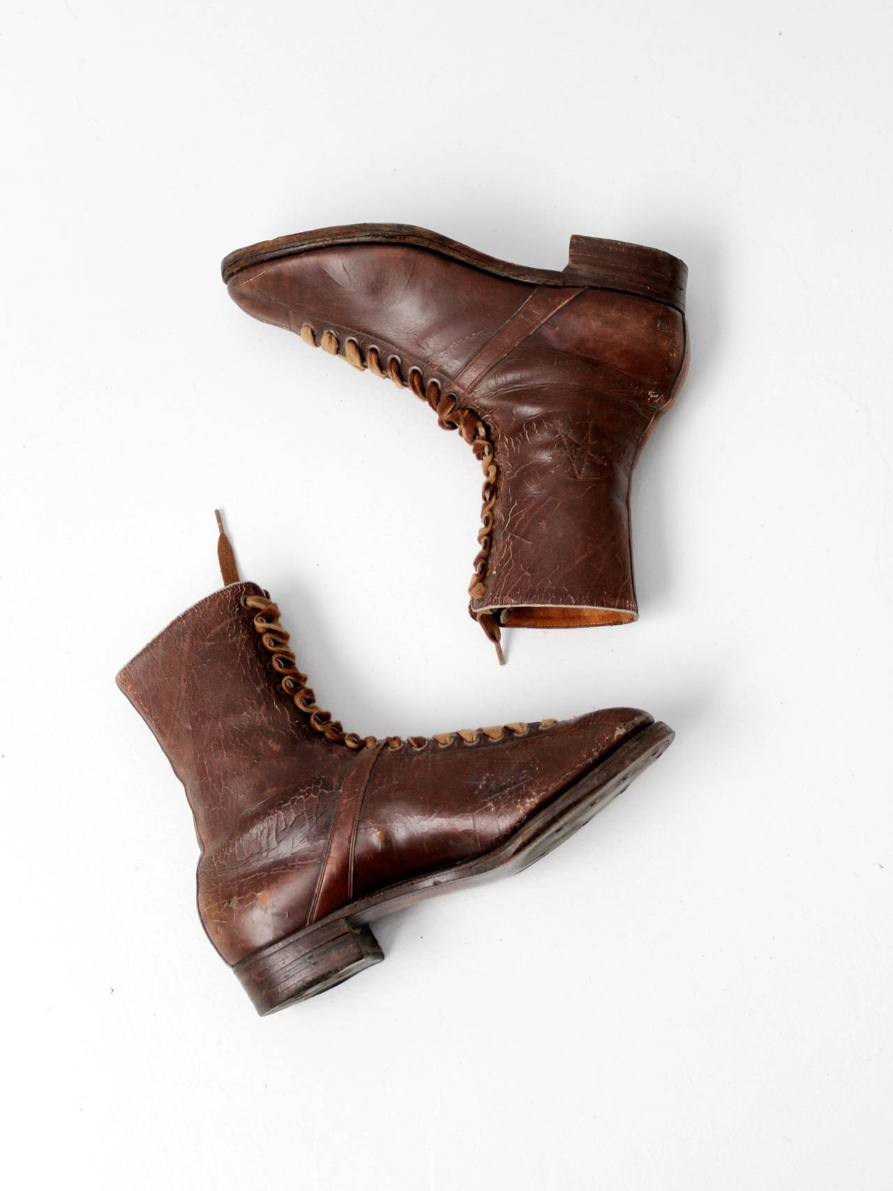 Vintage Solidus Leather Boots, Pre-1950 German Lace up Boots Vintage Solidus Leather Boots, Pre-1950 German Lace up Boots