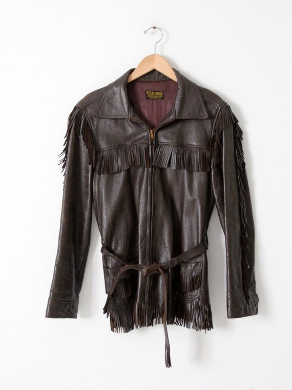 vintage 60s leather jacket by W.B Place & Co - image 10