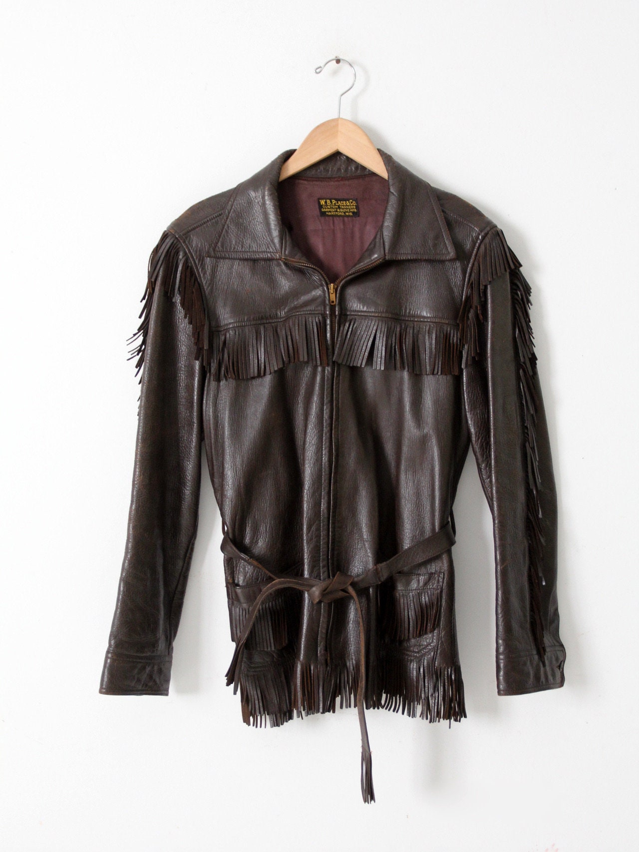 W.B Place & Co の 60 年代ヴィンテージ レザー ジャケット W.B Place & Co の 60 年代ヴィンテージ レザー ジャケット