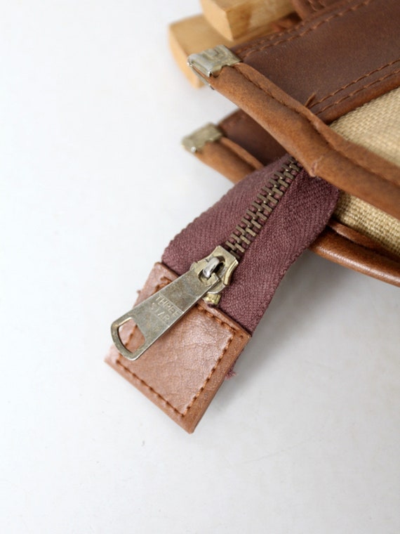 vintage wood handle tote bag - image 5