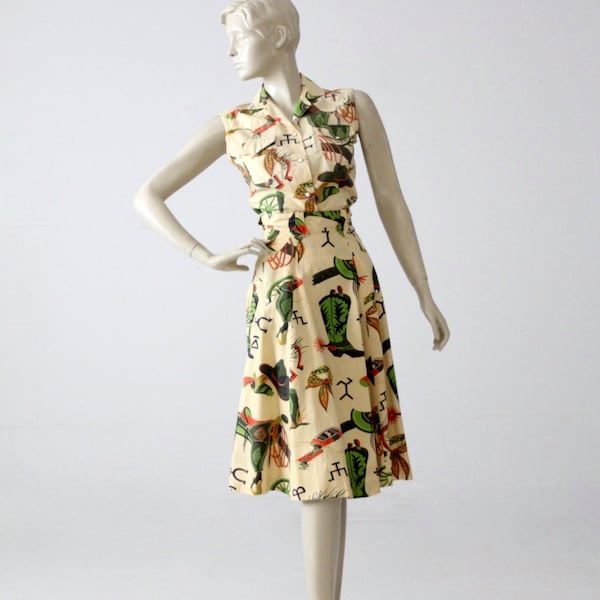 1950s western skirt and blouse by Panhandle Slim