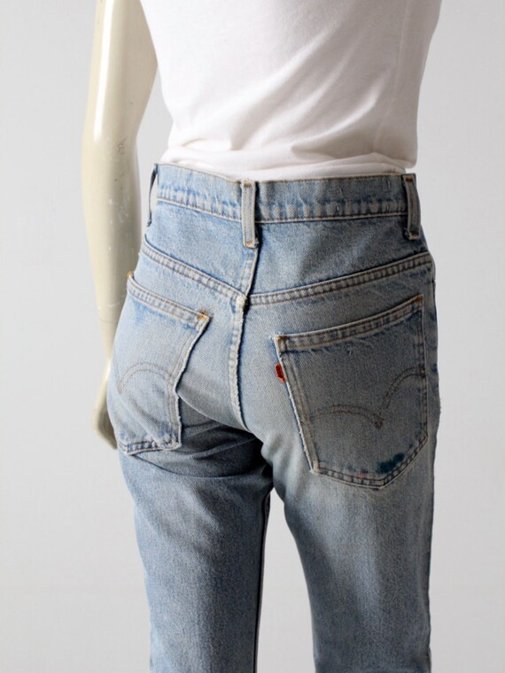 1970s Levis 646 jeans, vintage high waist crop fl… - image 5
