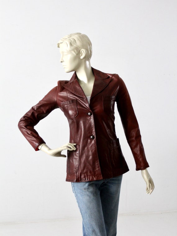 1970s Crae Carlyle leather jacket - image 1