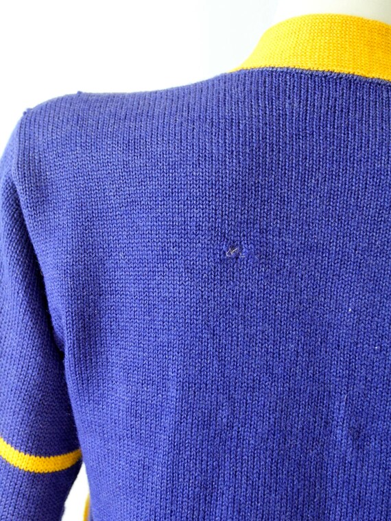 1950s school cardigan, vintage cheerleader sweater - image 7