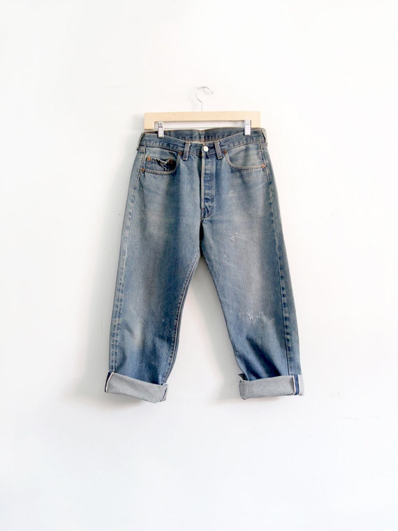 vintage Levis 501 red line jeans, 32 x 28