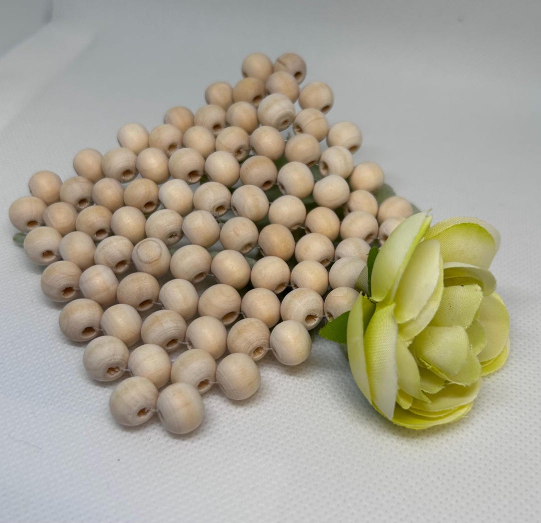 Handcrafted Natural Wood Bead Coaster - Etsy