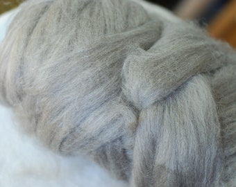 Yak Tops, Gray, Grey, Raw Color Luxury Roving, Fiber for Spinning, Felting, Destash