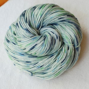 Merino Sock Yarn, Superwash Merino Wool, Green, Blue, Cream, Sale, Fingering Weight, 50 g, 073836