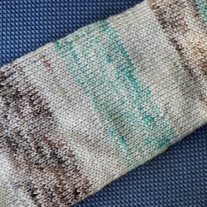 Silk Wool Bamboo Sock Yarn, Self Striping, Superwash Wool, Cream, Pale Brown, Green,, Sale, Fingering Weight, Ice Yarn, 176117, 075026