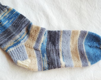 Wool Sock Yarn, Blues, Grays, Beige, Cream, Sale, Fingering Weight, 100 g, 079156