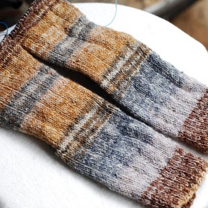 Self Striping Sock Yarn, Superwash Wool, Browns Grays, Gradient Yarn , Sale, Fingering Weight, Ice Yarn, 081938