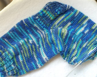 Wool Sock Yarn, Turquoise, Dark Blue, Mint, White, Sale, Fingering Weight, 100 g, 079272