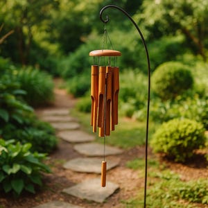 Bamboo Wind Chime 75cm | Vintage Zen Garden Wind Chimes for Outdoor Patio, Balcony, Porch, Home & Meditation Décor