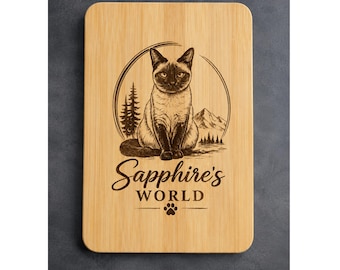 Sapphire's World laser engraved cutting board