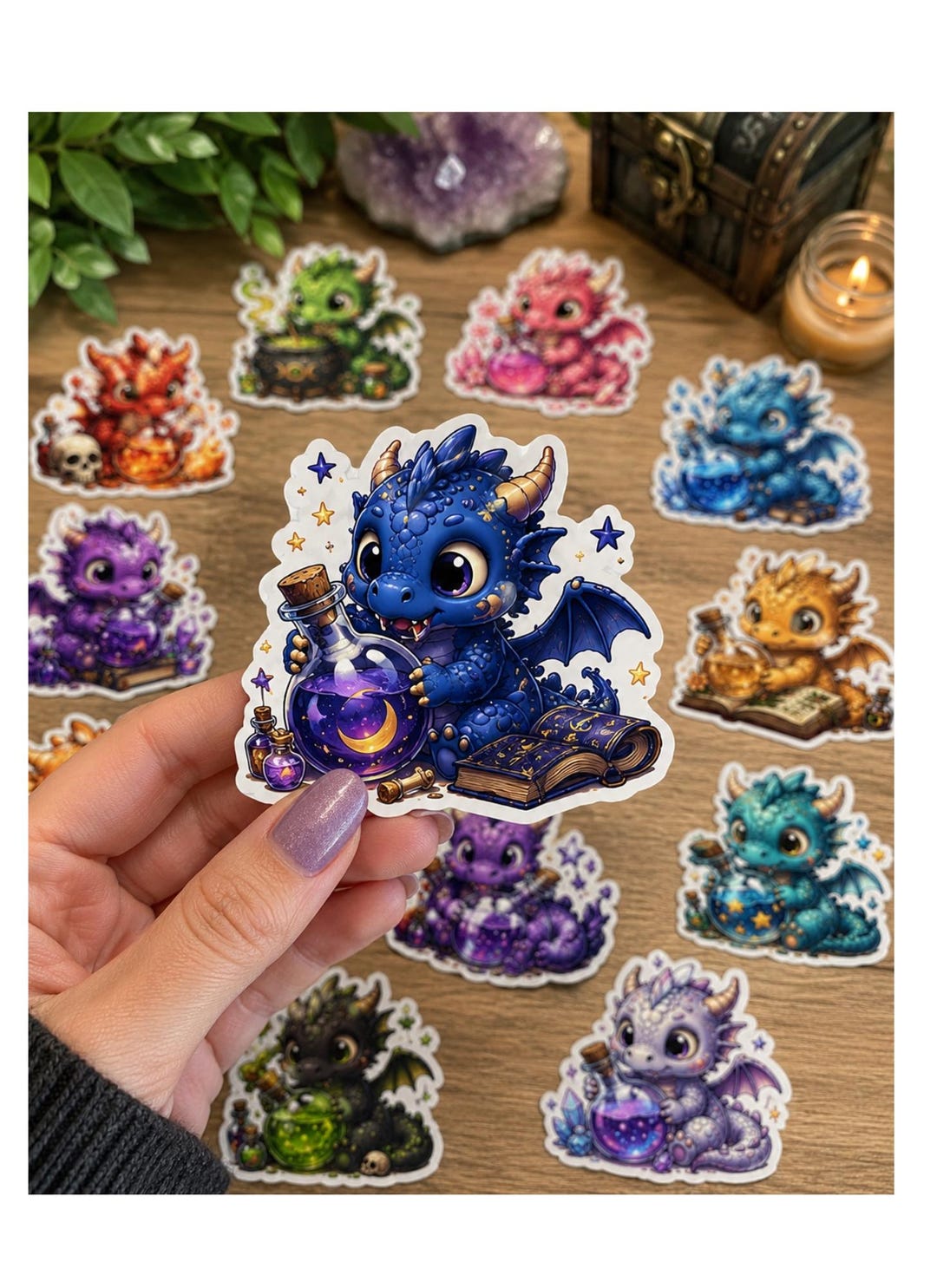 Dragon Stickers | Fantasy Baby Dragon Decals for Laptops, Journals - Etsy