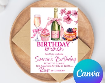 Brunch Invitation Birthday Brunch Flyer Birthday Brunch Invitation Birthday Brunch Invite Brunch Birthday Invitation Brunch Invitations