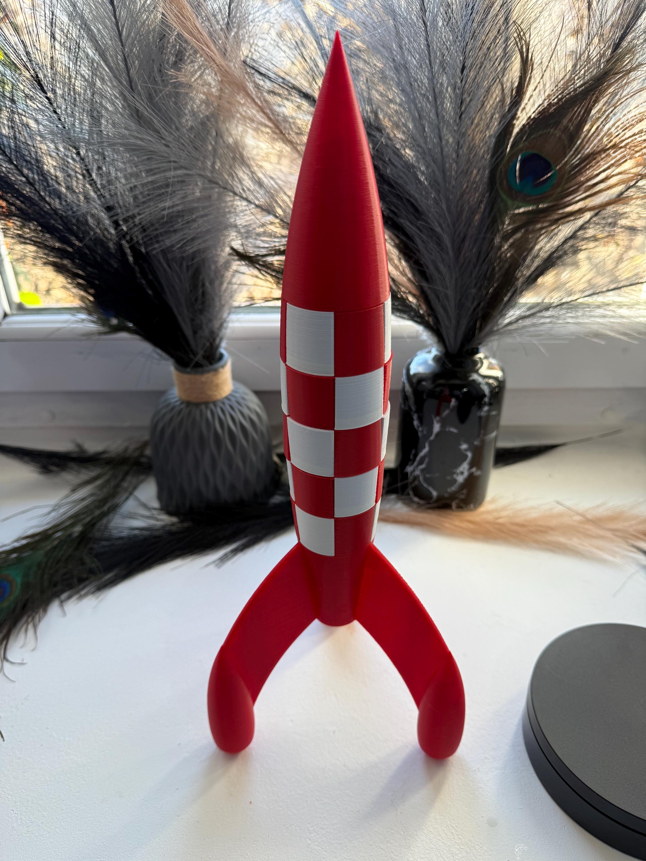 Grande Fusée De Tintin Bleue 1 Mètre – Objet De Collection