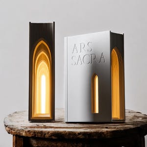 Ars Sacra Book Concrete Table Lamp – Modern Architectural Ambient Light Sculpture