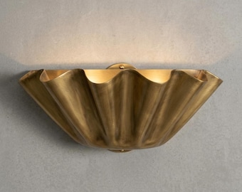 Brushed Brass Wall Sconce, Modern Adjustable Light Fixture, Minimalist Accent Lighting